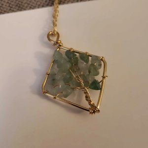 Tree of Life necklace (green)